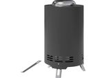 Braciere Ø16X25Cm In Acciaio Inox Braciere Con Attizzatoio Braciere Senza Fumo Braciere Per Giardino, Balcone Terrazza, Barbecue All'aperto Campeggio Grigio