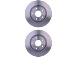 2 Dischi Freno Anteriori Hella Per Nissan Renault Venucia MX6 S5 Juke