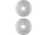2X Hella 8DD 355 127-951 Disco Freno, Asse Anteriore