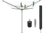 Essiccatoio Da Giardino Lom Advance 60M, Copertura, Supporto In Metallo, Borsa Con Pioli, Grigio