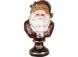 Clayre & Eef Decorazione Natalizia Figura Babbo Natale 9X8X15 Cm Plastica Rossa
