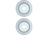 2X Hella 8DD 355 132-461 Disco Freno Asse Posteriore