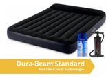 Intex Pillow Rest - Materasso Ad Aria - Doppio - Con Kit Di Riparazione E Pompa A Mano - 203X152X25 Cm - Pvc - Blu Scuro