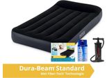 Intex Pillow Rest Classic - Materasso Ad Aria - Singolo - Con Kit Di Riparazione E Pompa Incorporata - 191X99X25 Cm - Pvc - Blu Scuro