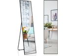 Specchio A Figura Intera Costway 160 X 40 Cm, Specchio 3 In 1 Da Appoggio E Da Parete, Specchio Per Vestirsi, Specchio Per Guardaroba Per Camera Da Letto, Soggiorno E Ingresso Nero