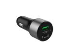 Crong Car Charger USB-C Pd 45W + Usb Qc 3.0 18W Black