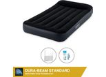Intex Airbed - 1 Persona - 99 X 191 X 25 Cm - Blu - Con Pompa Incorporata, Lenzuolo Bianco E Kit Di Riparazione