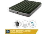 Letto Gonfiabile Intex - 2 Persone - 137 X 191 X 25 Cm - Verde - Con Pompa + Lenzuolo Bianco + Set Di Riparazione