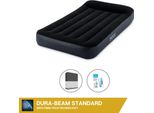 Intex Airbed - 1 Persona - 99 X 191 X 25 Cm - Blu - Con Pompa Incorporata, Lenzuolo Nero E Kit Di Riparazione
