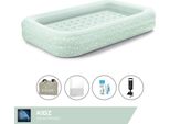 Lettino Intex Kidz - 1 Persona - 107X168X25 Cm (Lxlxh) - Verde Menta - Con Pompa A Mano + Lenzuolo Bianco + Kit Di Riparazione