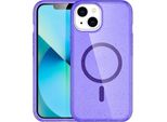 Iphone 14 Custodia Iphone 14 Cover Protettiva Sparkle Backcover Met Magsafe Plastica Viola Imoshion