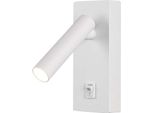 Apparecchio Led V-TAC 2W Lampada Da Parete Hotel Letto Interruttore Bianco VT-402 3000K 150Lm