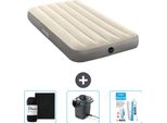 Lettino Intex - 1 Persona - 99 X 191 X 25 Cm - Beige - Include Lenzuola - Pompa E Kit Di Riparazione