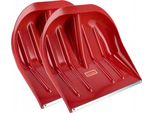 Pala Da Neve Kadax "Lafage"", Vanga Da Neve Senza Manico Con Bordo In Metallo, Rosso, Larghezza 49 Cm, 2 Pezzi"