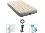 Lettino Intex - 1 Persona - 99 X 191 X 25 Cm - Beige - Include Lenzuola - Pompa E Kit Di Riparazione