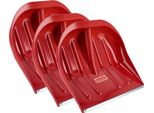 Pala Da Neve Kadax "Lafage"", Vanga Da Neve Senza Manico Con Bordo In Metallo, Rossa, Larghezza 49 Cm, 3 Pezzi"
