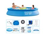 Piscina Gonfiabile Rotonda Intex Easy Set - 305 X 61 Cm - Blu - Include Tenda Da Sole - Pacchetto Manutenzione - Pompa Filtro Per Piscina - Filtro - Telo Di Fondo - Aspirapolvere
