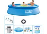 Piscina Gonfiabile Rotonda Intex Easy Set - 305 X 76 Cm - Blu - Inclusa Pompa Tenda - Pacchetto Manutenzione - Filtro - Aspirapolvere