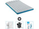 Materassino Da Campeggio Intex - 2 Persone - 127 X 193 X 24 Cm - Blu - Include Lenzuolo - Pompa E Kit Di Riparazione