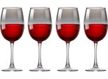Set Di Bicchieri Da Vino Alpina 4 Pezzi - Bicchieri Da Vino Fumé - Adatti Per Vino Rosso E Bianco - Bicchieri Per Ogni Occasione - Vetro