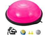 Palla Fitness 66 Cm - Palla Da Yoga - Palla Da Ginnastica - Palla Sportiva - Palla Di Equilibrio Rosa Per Fitness E Riabilitazione