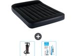 Intex Airbed - Letto Matrimoniale - 137 X 191 X 25 Cm - Blu Scuro - Include Pompa E Kit Di Riparazione