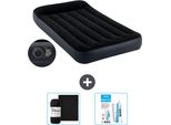 Airbed Intex - 1 Persona - 99 X 191 X 25 Cm - Blu - Incluso Pompa - Lenzuolo E Kit Di Riparazione