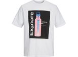 Jack & Jones Blurred Floral Gc Maglietta A Maniche Corte Bianco L Uomo Bianco L