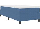 Vidaxl Struttura Letto A Piattaforma Blu 90 X 200 Cm Tessuto