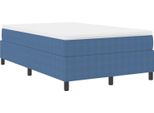 Vidaxl Struttura Letto A Piattaforma Blu 120 X 190 Cm In Tessuto