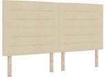 Vidaxl Letto Boxspring Con Materasso Con Led Crema 180 X 200 Cm Tessuto