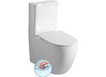 Wc Combinato Infinity, Senza Bordo, Scarico Verticale/Orizzontale, Bianco