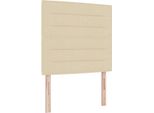 Vidaxl Letto A Molle Insacchettate Con Materasso A Led Crema 90 X 190 Cm In Tessuto