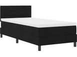 Vidaxl Letto Boxspring Con Materasso E Led Nero 100 X 200 Cm Tessuto