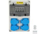 Quadro Di Distribuzione A Parete Clanmacy Con Interruttore Automatico Da 16 A Quadro Di Distribuzione Dell'energia Con 4X Prese Schuko E Prese Cee Per Uso Interno Ed Esterno