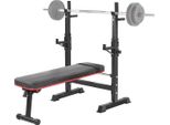 Panca Pesi Multifunzionale - Bilanciere E Rack Per Squat Regolabili - Panca Fitness Per Panca, Dip, Sit-Up - Ripiegabile - Carico Massimo 200 Kg