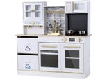 Moderna Cucina Per Bambini In Legno - Con Effetti Luminosi E Sonori - Accessori Inclusi - Da 3 Anni - Giocattolo Interattivo