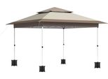 Gazebo - Pergola - Padiglione - Tenda Da Festa - Tenda Da Spiaggia - Per Terrazza, Festa E Giardino - 3,6X3,6 M - Grigio Scuro