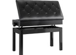 Panca Per Pianoforte Xl - Regolabile Con Vano Portaoggetti - Pianokruk / Pianostuhl - Nero - Altezza Regolabile - Max. 150Kg