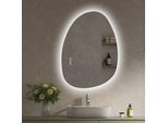 S'afielina Specchio Da Bagno Con Illuminazione 75×55Cm Specchio Da Parete Con Interruttore A Led 3 Colori Di Luce E Dimmerabile, Antiappannamento E Funzione Memoria