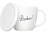 Ritzenhoff & Breker Suppentasse Mit Deckel Soppa Lecker, Becher, Porzellan, Weiß, 460 Ml, 428469