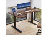Hilodesk 150Cm L-Desk Scrivania Elettrica Ad Angolo Regolabile In Altezza, Con Due Motori, Scrivania A L In Piedi, Marrone Rustico