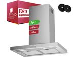 Cuffia Di Aspirazione Levivo A++ 60Cm Ricircolo E Scarico Dell'aria Con Portata D'aria Di 380 M³/H, Cuffia Di Aspirazione Con 2 Filtri A Carboni Attivi, 2 Filtri Antigrasso, 3 Livelli Di Potenza