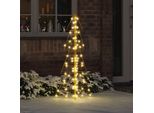Vidaxl Albero Di Natale Con 100 Led Bianco Caldo 120 Cm Pet