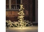 Vidaxl Albero Di Natale Con 100 Led Bianco Caldo 120 Cm In Rattan