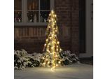 Vidaxl Albero Di Natale Con 100 Led Bianco Caldo 120 Cm Pet