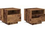 Syfax™ Armadio Da Notte 2 Pcs Legno Vecchio 40 X 39 X 37 Cm