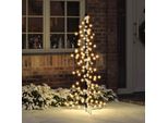 Vidaxl Albero Di Natale Con 160 Led Bianco Caldo 150 Cm In Rattan