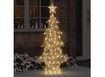 Vidaxl Albero Di Natale Con 160 Led Bianco Caldo 150 Cm Pet