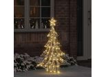 Vidaxl Albero Di Natale Con 120 Led Bianco Caldo 120 Cm Pet